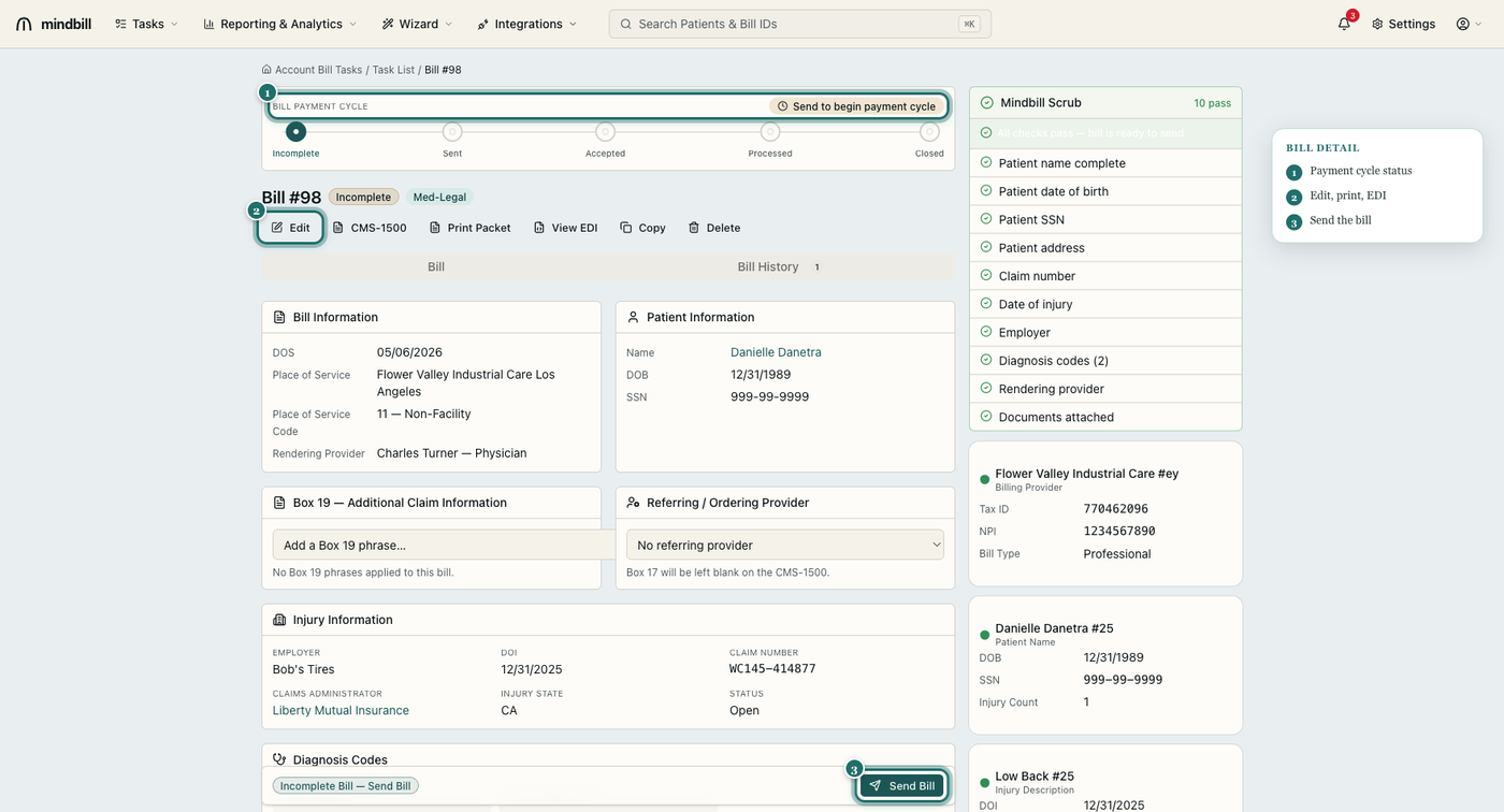 Step 2 — Attach the report and the §4062.3 sender declaration