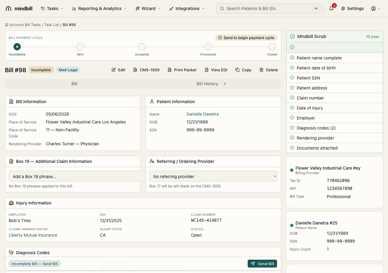 Step 1 — Find the actions on the bill detail page
