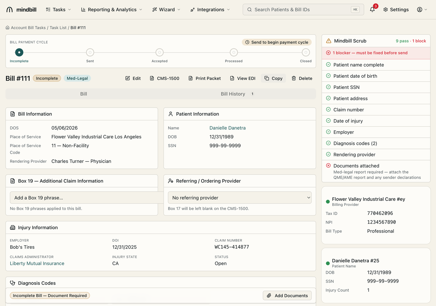 Step 2 — Copy a bill to start a follow-up