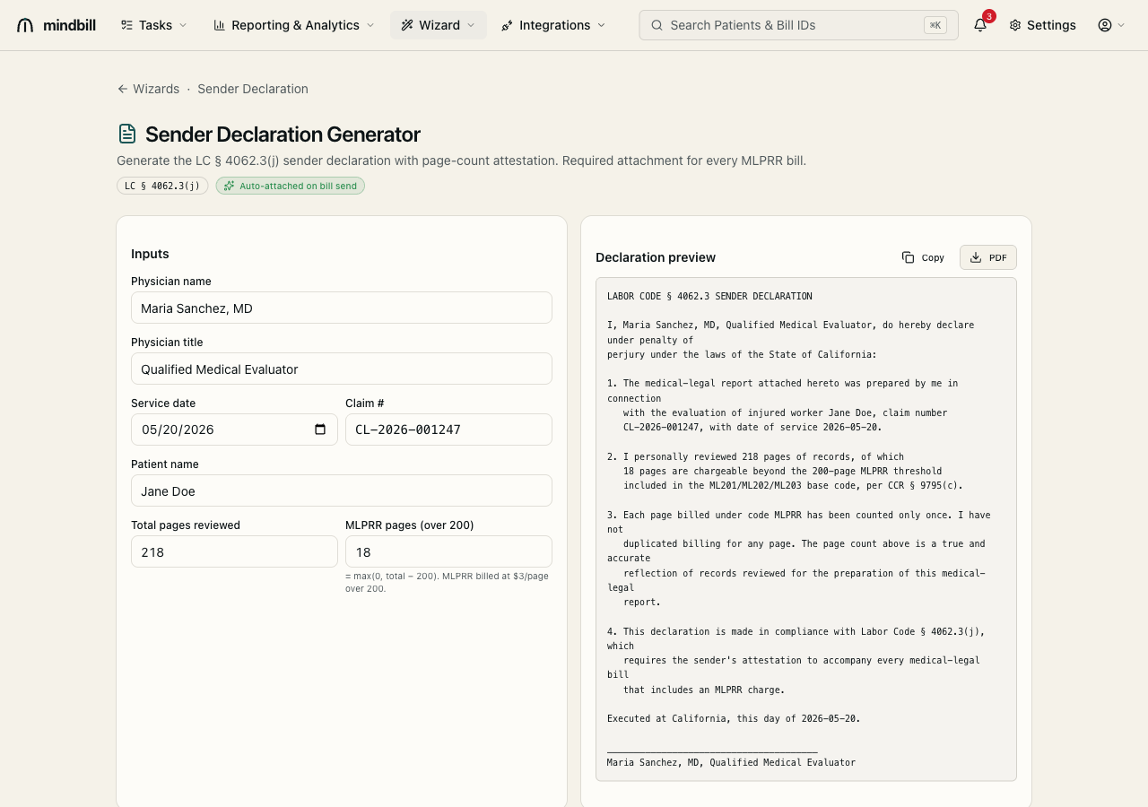 Step 4 — It auto-attaches to the MLPRR bill