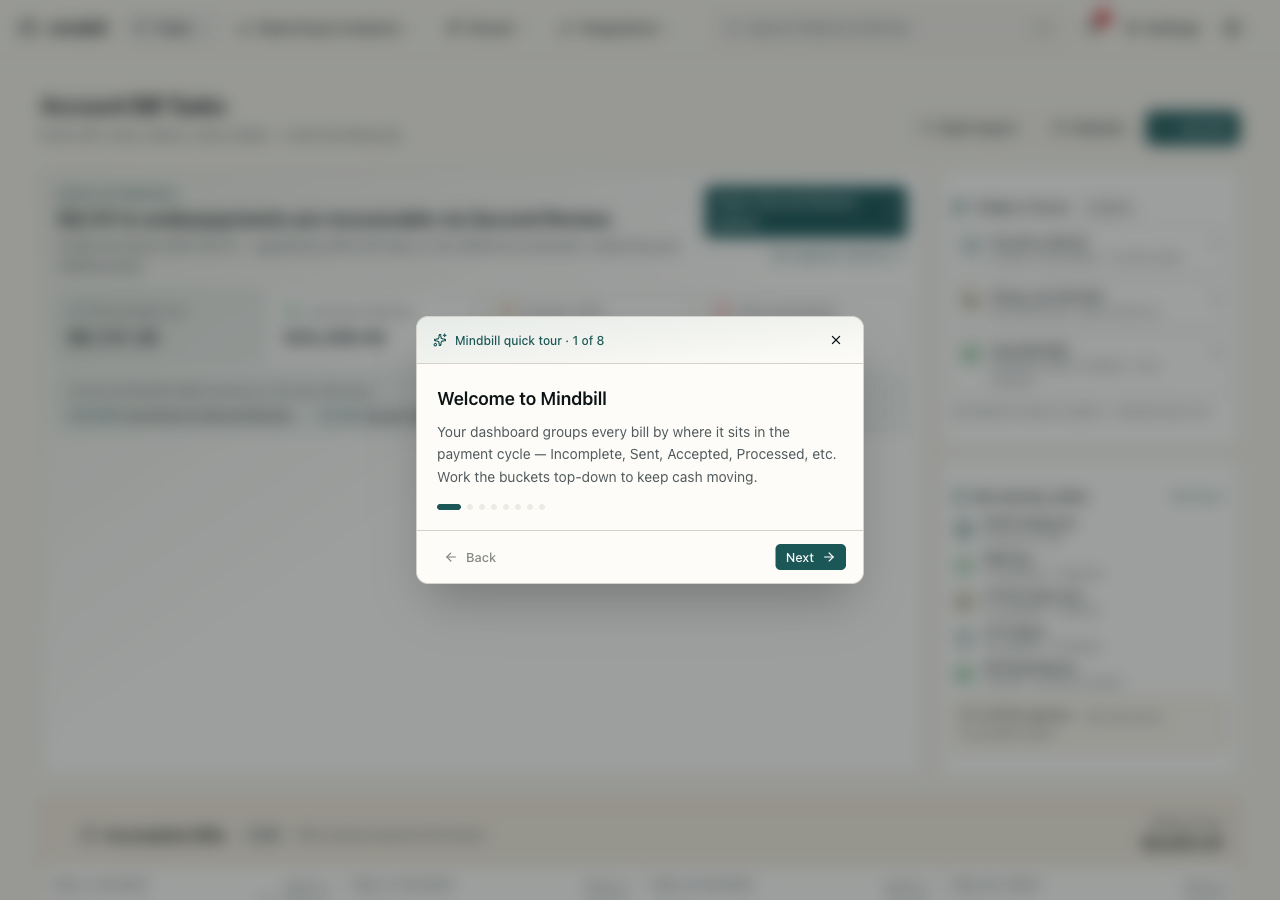 Step 1 — Start from the home dashboard